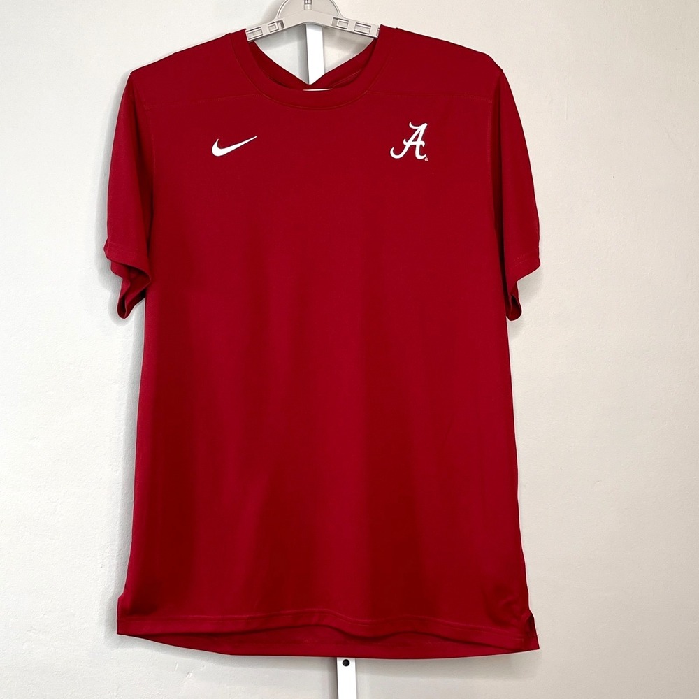 Nike Alabama Crimson‎ Tide NCAA Football Dri-Fit T-Shirt Crewneck Activewear XL